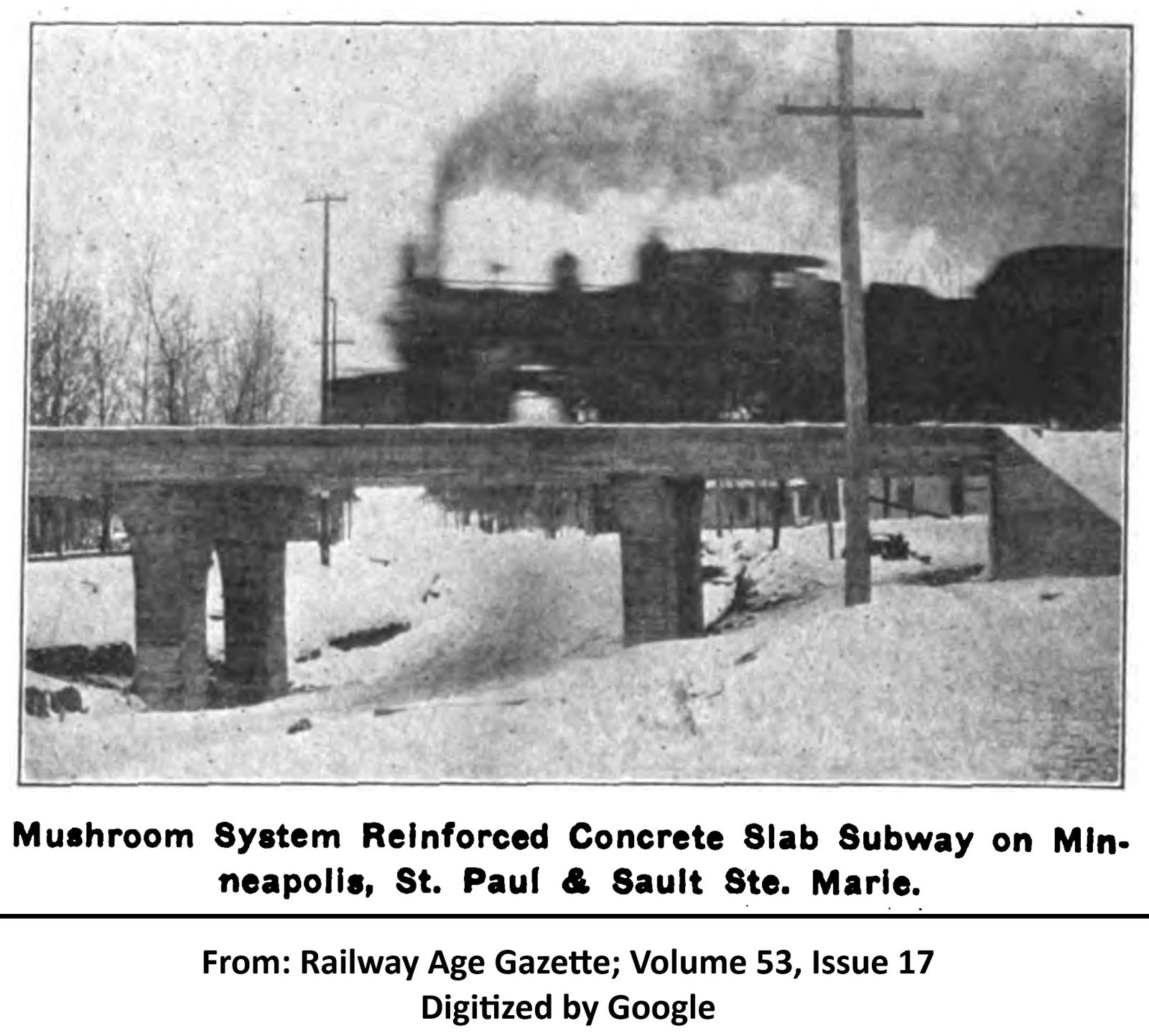 Photo of bridge soon after completion